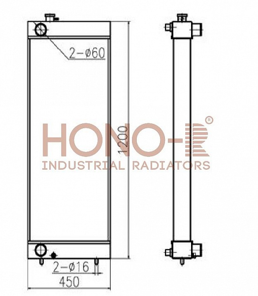 Радиатор для Case CX290 от производителя