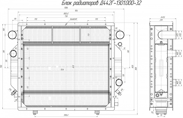 Блок радиатора на Енисей-858 с двиг. ЯМЗ-236 от производителя