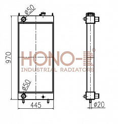 Радиатор для Case CX210 от производителя